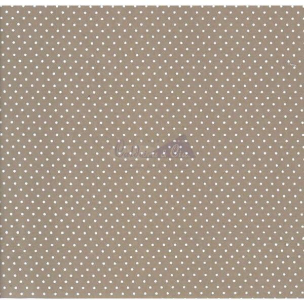  Tecido Tricoline  Poá  Bege Escuro