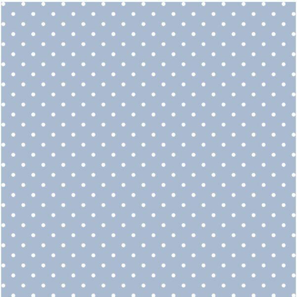 Tecido Tricoline Micro Poá Branco Fundo Azul 