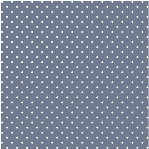 Tecido Tricoline Poá Branco Fundo Azul Antigo 