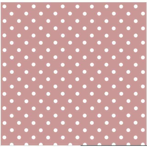 Tecido Tricoline Poá Branco Fundo Rosa Antigo