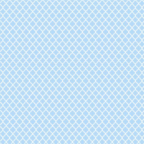 Tecido Tricoline Mini Vitral Fundo Azul Bebe Tricolandia