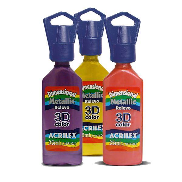 Tinta Dimensional Metallic 35 Ml Acrilex