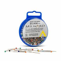 Alfinete Cabeça Vidro Milward Coats - 100 Unidades