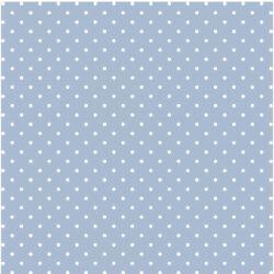 Tecido Tricoline Micro Poá Branco Fundo Azul 