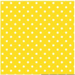 Tecido Tricoline Poá Branco Fundo Amarelo