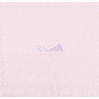 Tecido Tricoline Poá Branco Fundo Rosa Bebê 