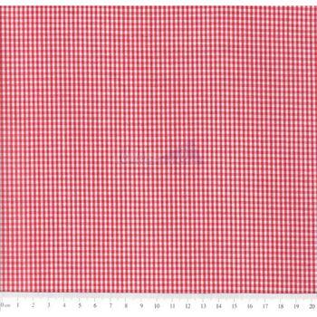  Tecido Tricoline Xadrez Miúdo Vermelho 