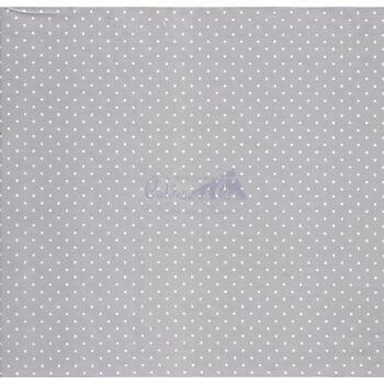 Tecido Tricoline Poá Branco Fundo Cinza 