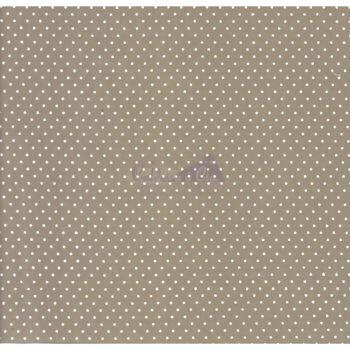  Tecido Tricoline  Poá  Bege Escuro