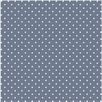 Tecido Tricoline Poá Branco Fundo Azul Antigo 